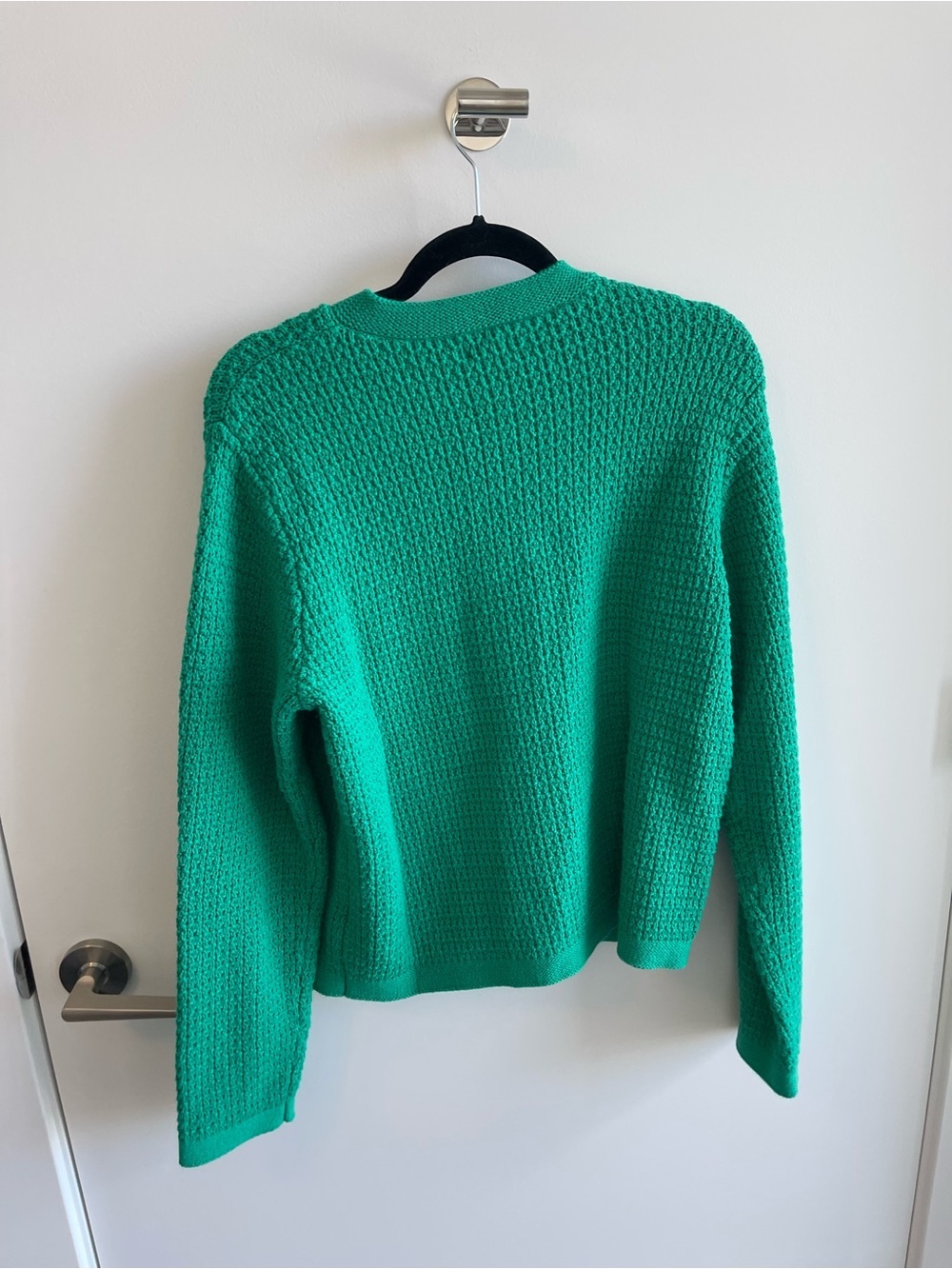 J Crew Classic Textured Green Cardigan Sweater - Picture 5 of 5